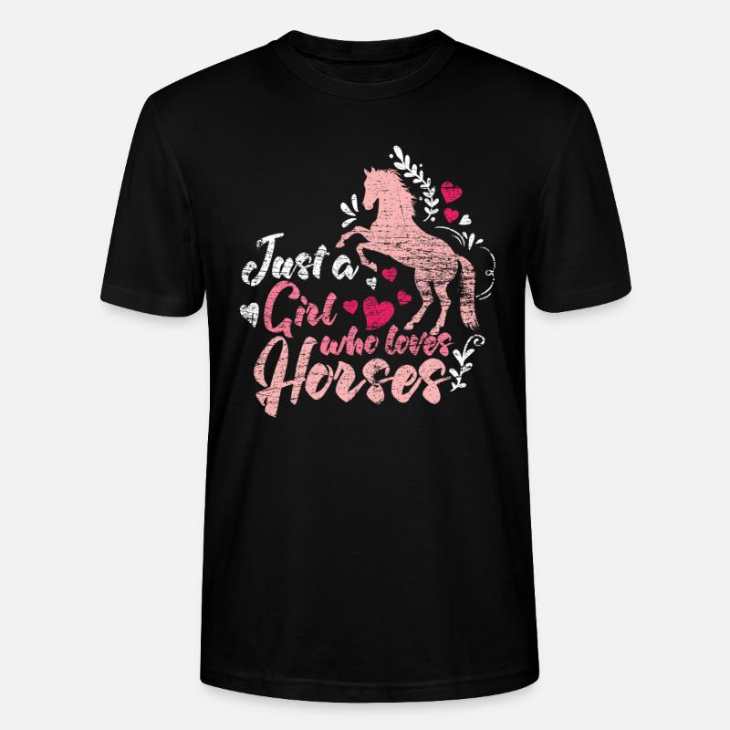 Pferde Mädchen - Stanley/Stella Unisex Bio-T-Shirt CRAFTER - Schwarz
