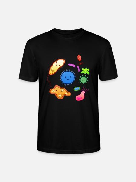 Bacteria Viruses Microbiome Cells Biology - Stanley/Stella CRAFTER Unisex Organic T-Shirt - black