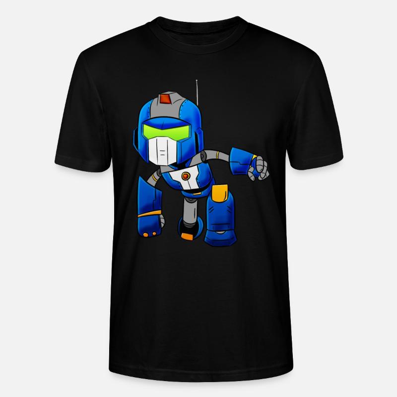 Robot - Stanley/Stella Unisex Bio-T-Shirt CRAFTER - Schwarz