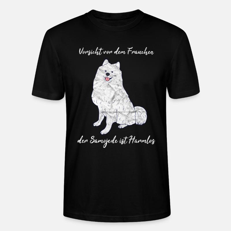 Samojede Hund - Stanley/Stella Unisex Bio-T-Shirt CRAFTER - Schwarz