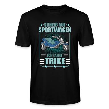 Triker Trike Trikerfahrer Dreirad Motortrike - Stanley/Stella Unisex Bio-T-Shirt CRAFTER - Schwarz - Vorne - Alina (178cm) & Michal (187cm)