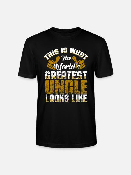 Best uncle - Stanley/Stella CRAFTER Unisex Organic T-Shirt - black