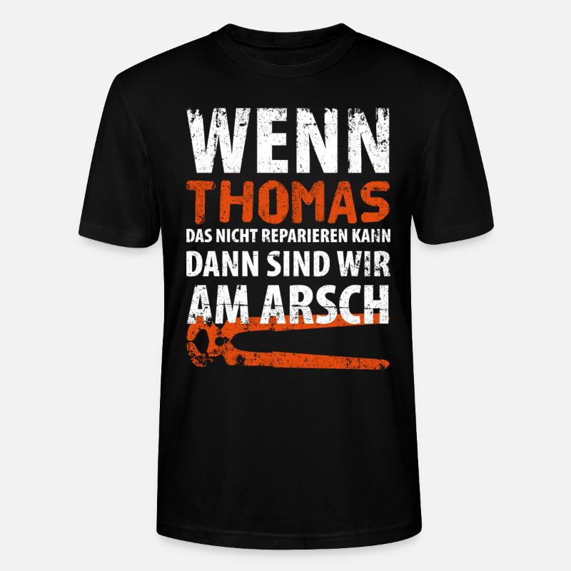 Heimwerker Thomas - Stanley/Stella Unisex Bio-T-Shirt CRAFTER - Schwarz