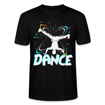 Breakdance - Stanley/Stella Unisex Bio-T-Shirt CRAFTER - Schwarz - Vorne - Alina (178cm) & Michal (187cm)