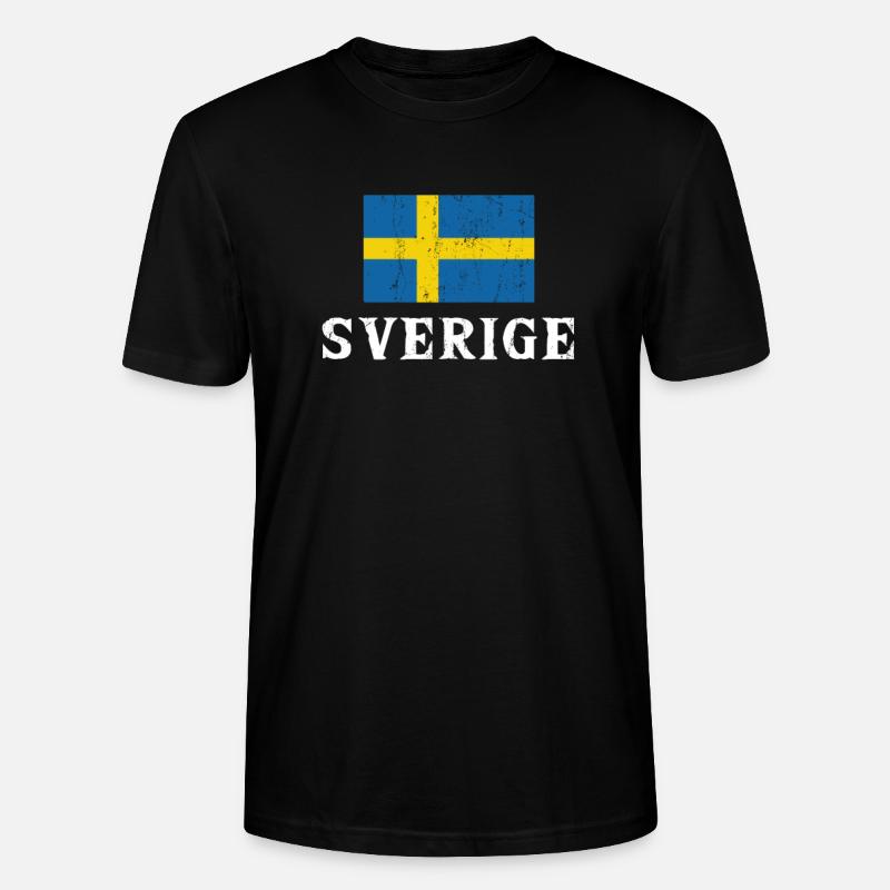 Schweden - Stanley/Stella Unisex Bio-T-Shirt CRAFTER - Schwarz