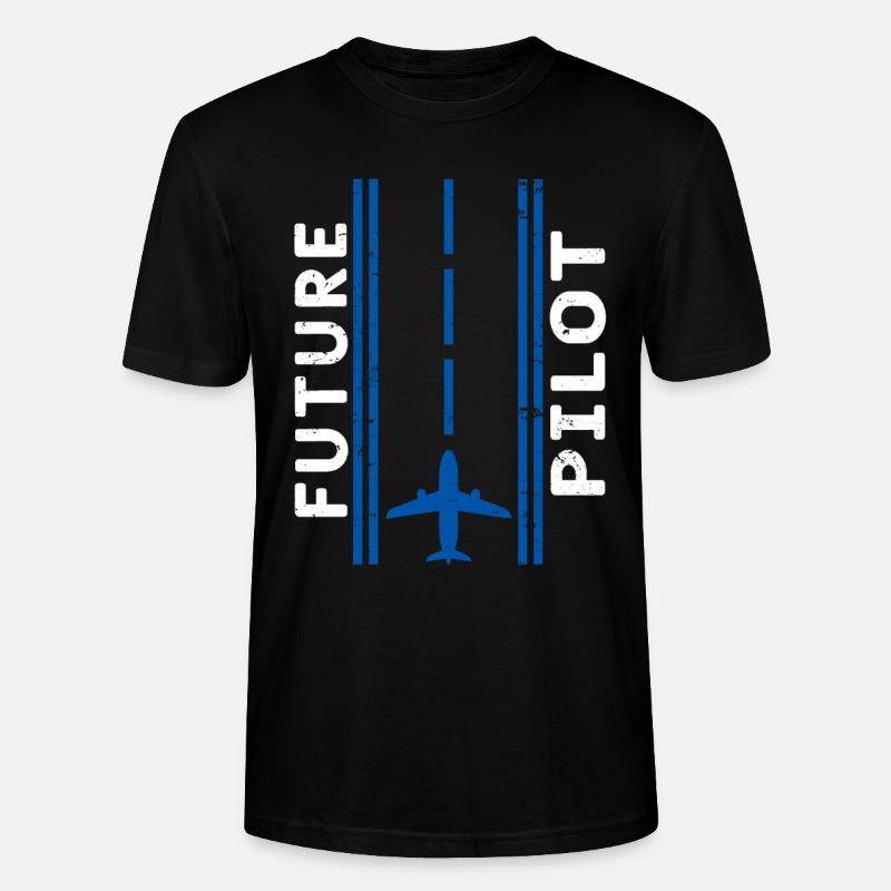 Pilot Flugzeug Piloten - Stanley/Stella Unisex Bio-T-Shirt CRAFTER - Schwarz