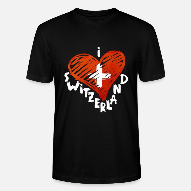 Schweiz - Stanley/Stella Unisex Bio-T-Shirt CRAFTER - Schwarz