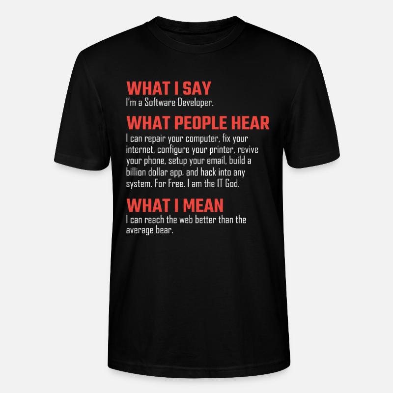 Programmierer nerd Debugging Geschenk - Stanley/Stella Unisex Bio-T-Shirt CRAFTER - Schwarz