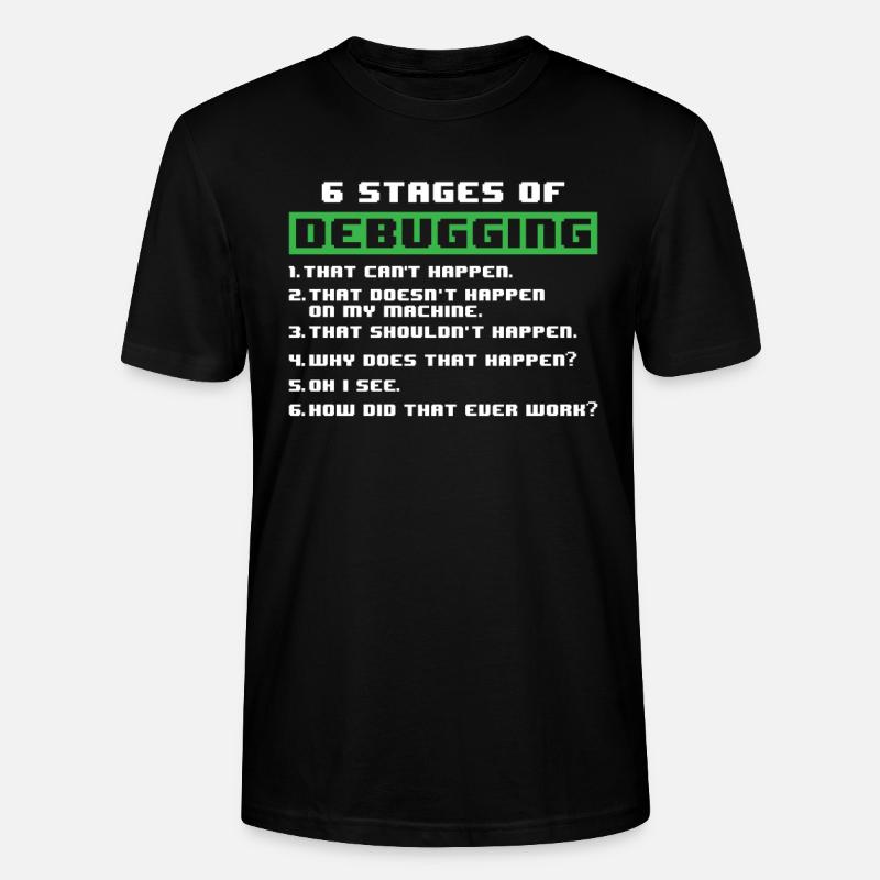 Debugging programmer - Stanley/Stella CRAFTER Unisex Organic T-Shirt - black