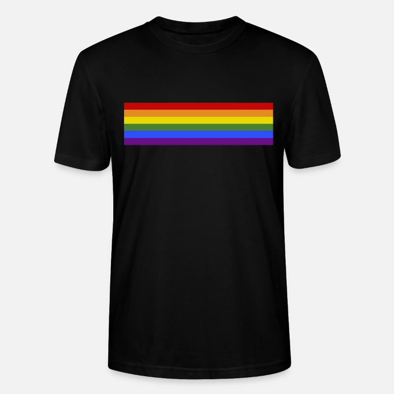 Regenbogenfahne - Stanley/Stella Unisex Bio-T-Shirt CRAFTER - Schwarz