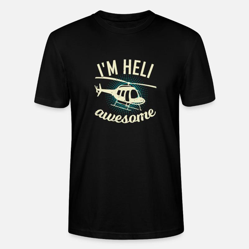 Hélicoptère pilote hélicoptère cadeau hélicoptère - T-shirt bio CRAFTER Stanley Stella Unisexe - noir