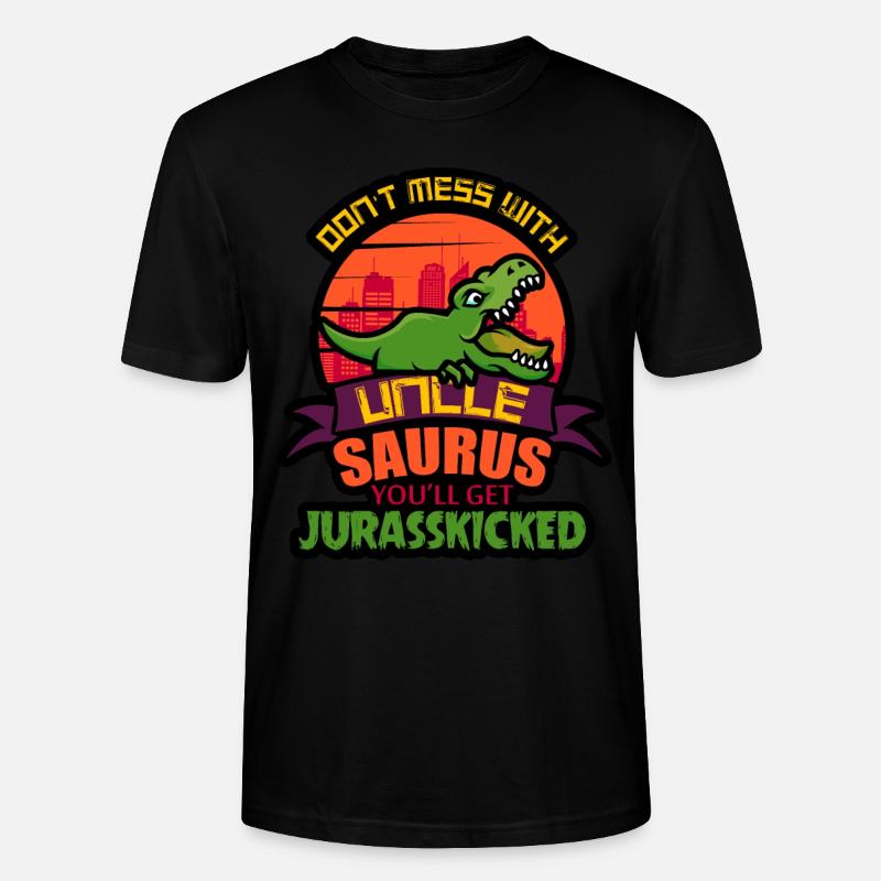 Onclesaurus unclesaurus - T-shirt bio CRAFTER Stanley Stella Unisexe - noir