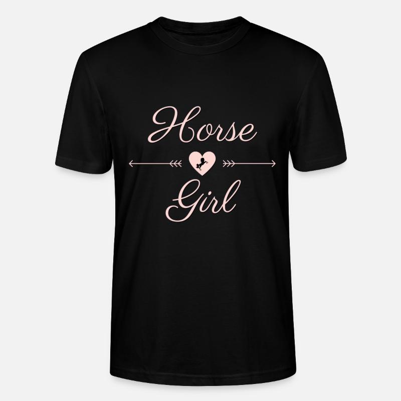 Pferde Mädchen Design - Stanley/Stella Unisex Bio-T-Shirt CRAFTER - Schwarz