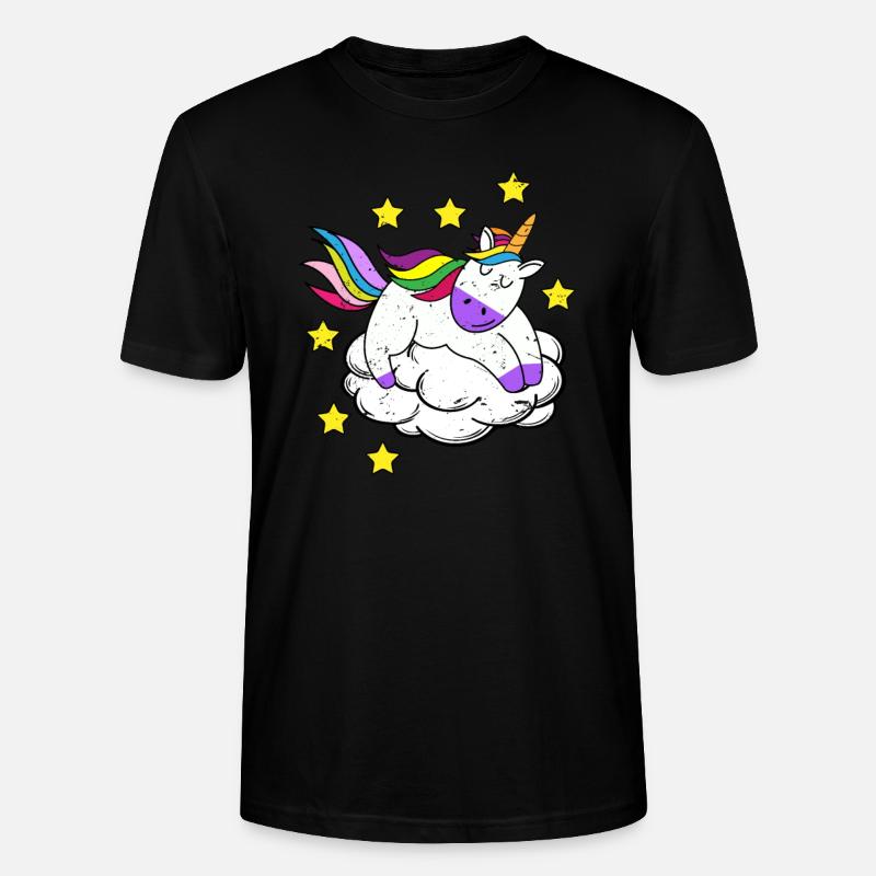 Einhorn Einhörner - Stanley/Stella Unisex Bio-T-Shirt CRAFTER - Schwarz