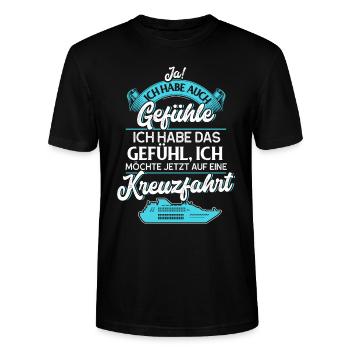 Kreuzfahrt Kreuzfahrtschiff Schiff Urlaub Geschenk - Stanley/Stella Unisex Bio-T-Shirt CRAFTER - Schwarz - Vorne - Alina (178cm) & Michal (187cm)