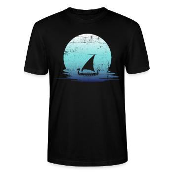 Wikinger - Stanley/Stella Unisex Bio-T-Shirt CRAFTER - Schwarz - Vorne - Alina (178cm) & Michal (187cm)