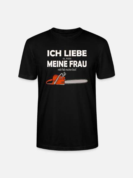 Kettensäge Holzfäller Motorsäge - Stanley/Stella Unisex Bio-T-Shirt CRAFTER - Schwarz