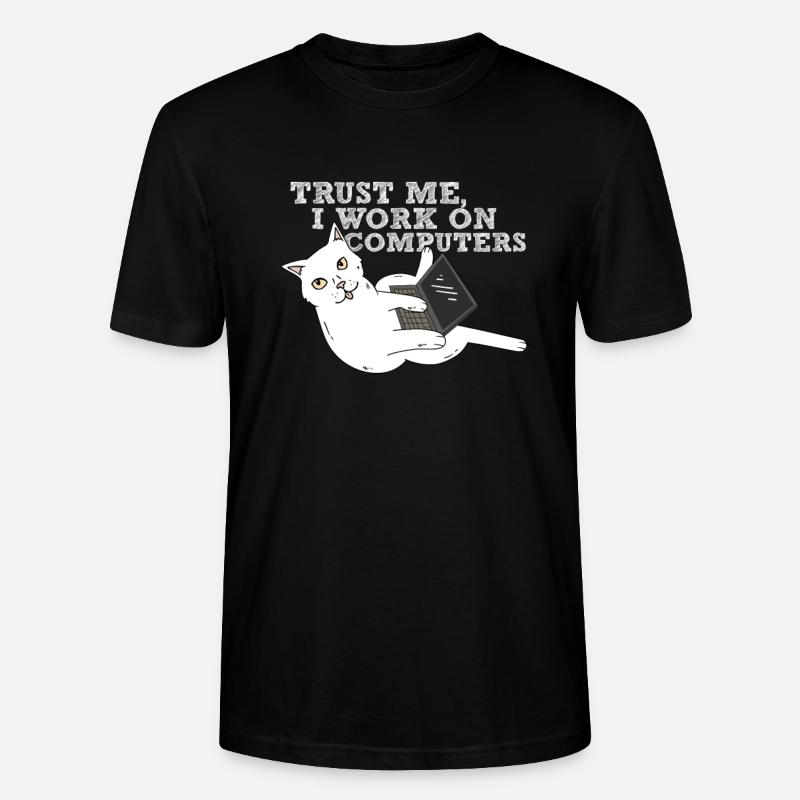 Programmeur de chat informatique - T-shirt bio CRAFTER Stanley Stella Unisexe - noir