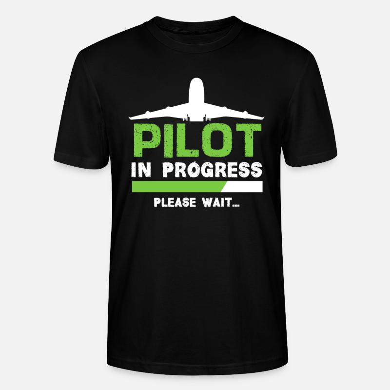 Pilot Flugschule - Stanley/Stella Unisex Bio-T-Shirt CRAFTER - Schwarz