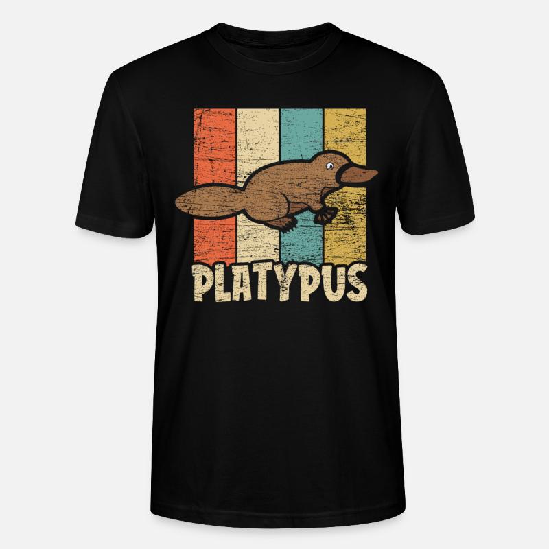 Ornithorynque rétro - T-shirt bio CRAFTER Stanley Stella Unisexe - noir