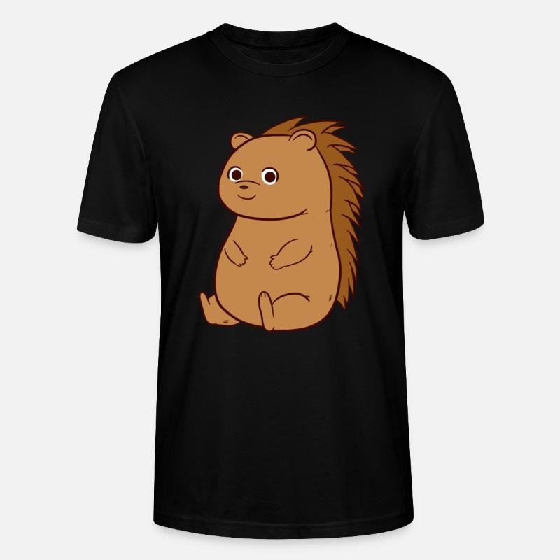 hérisson - T-shirt bio CRAFTER Stanley Stella Unisexe - noir