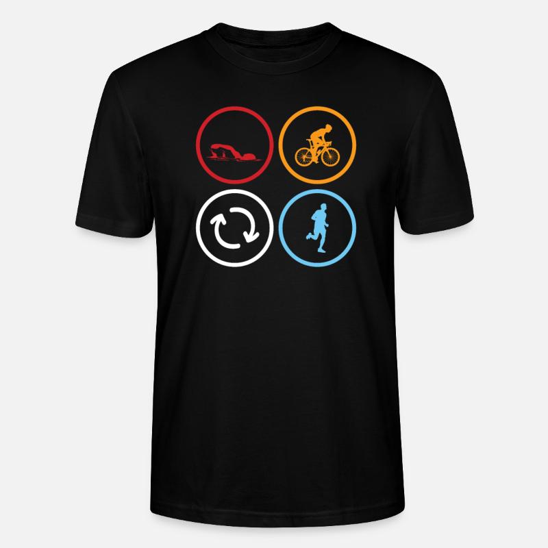 Triathlon Triathlet Geschenk Geschenkidee - Stanley/Stella Unisex Bio-T-Shirt CRAFTER - Schwarz