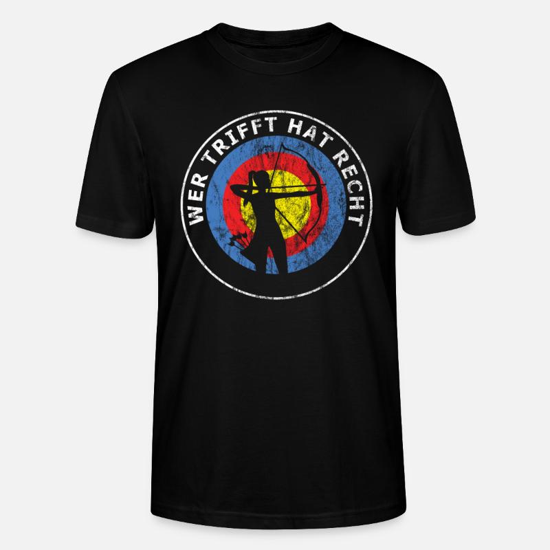 Bogenschießen - Stanley/Stella Unisex Bio-T-Shirt CRAFTER - Schwarz