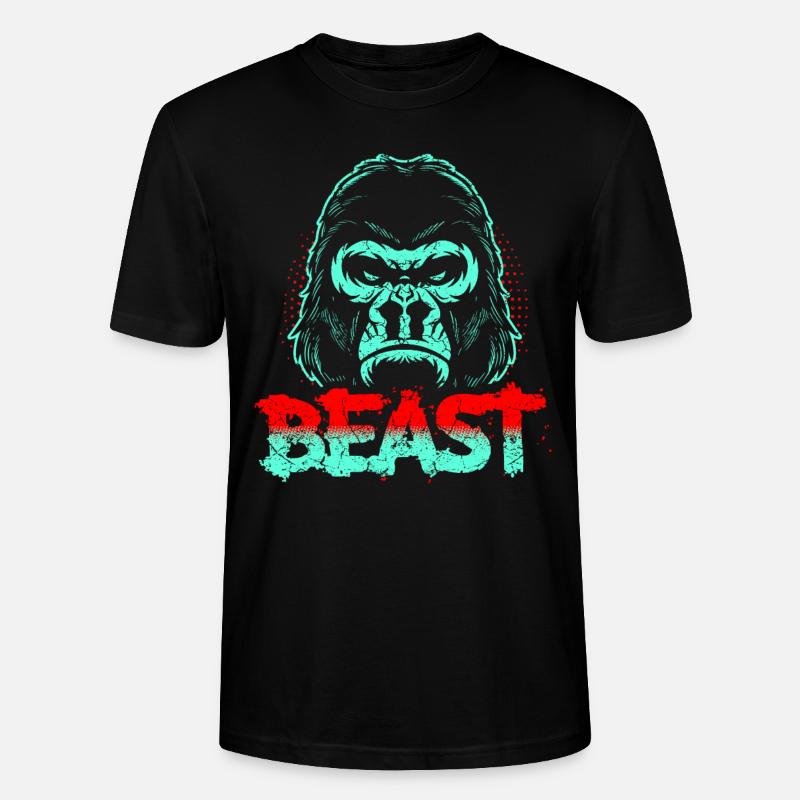 Gorilla Gym Beast - Stanley/Stella Unisex Bio-T-Shirt CRAFTER - Schwarz