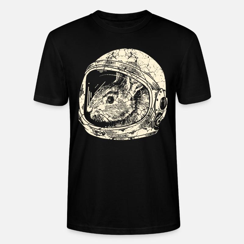 Lapin astronaute lapin - T-shirt bio CRAFTER Stanley Stella Unisexe - noir