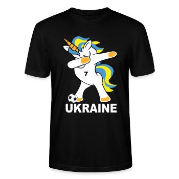 Ukraine - T-shirt bio CRAFTER Stanley Stella Unisexe - noir - Devant - Alina (178cm) & Michal (187cm)