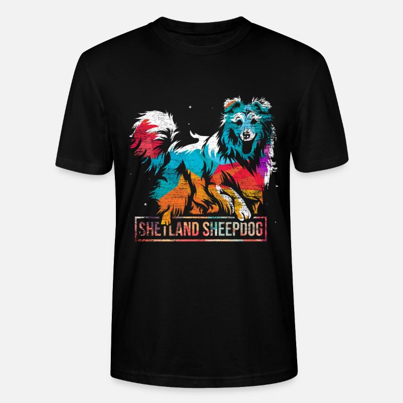 Shetland Schäferhund Geschenk - Stanley/Stella Unisex Bio-T-Shirt CRAFTER - Schwarz