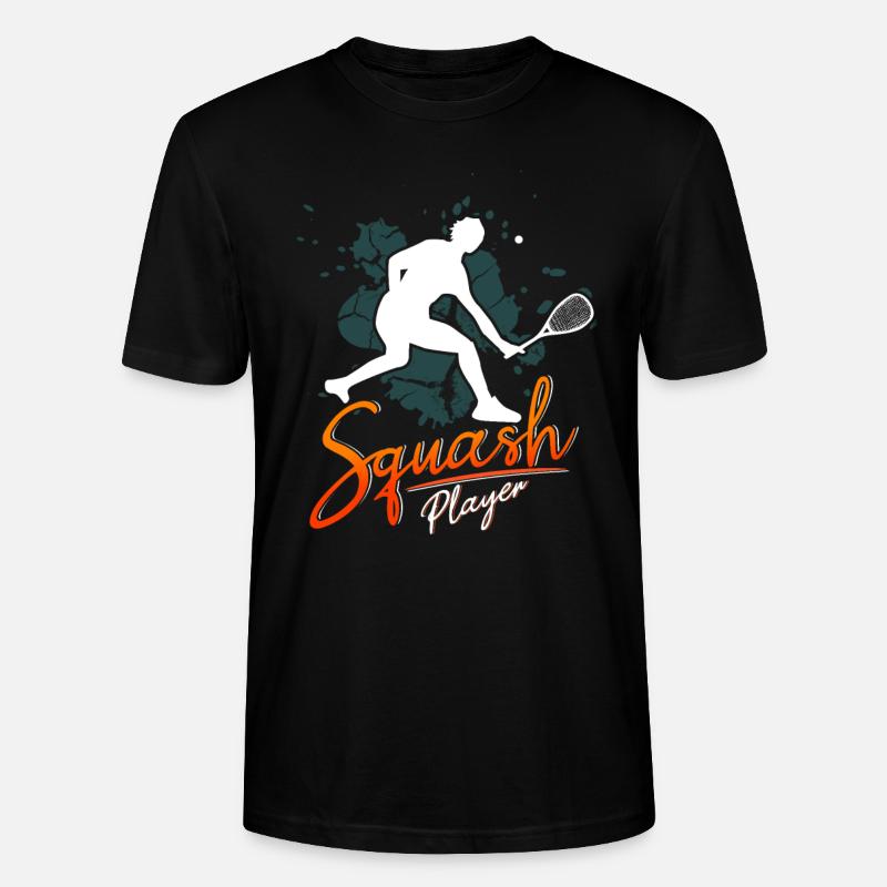 Funny squash squash player - Stanley/Stella CRAFTER Unisex Organic T-Shirt - black