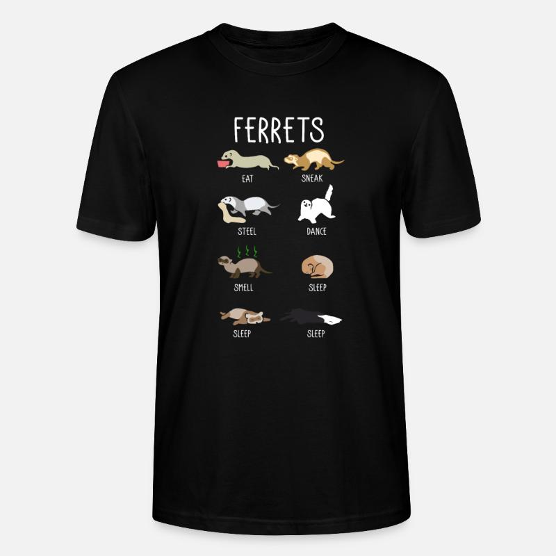 Frettchen - Stanley/Stella Unisex Bio-T-Shirt CRAFTER - Schwarz