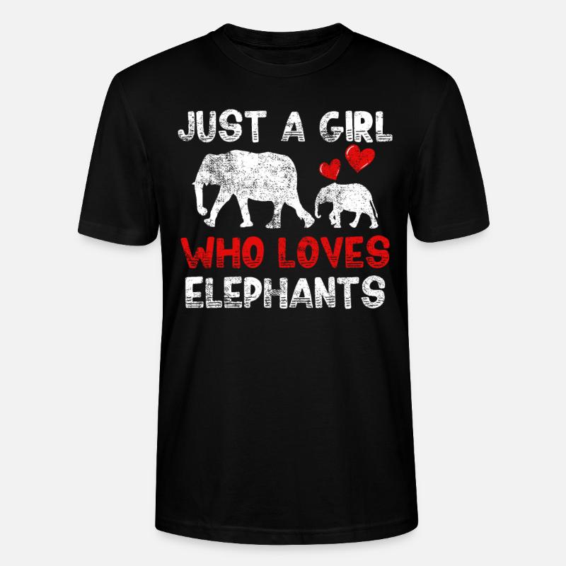 Éléphant - T-shirt bio CRAFTER Stanley Stella Unisexe - noir