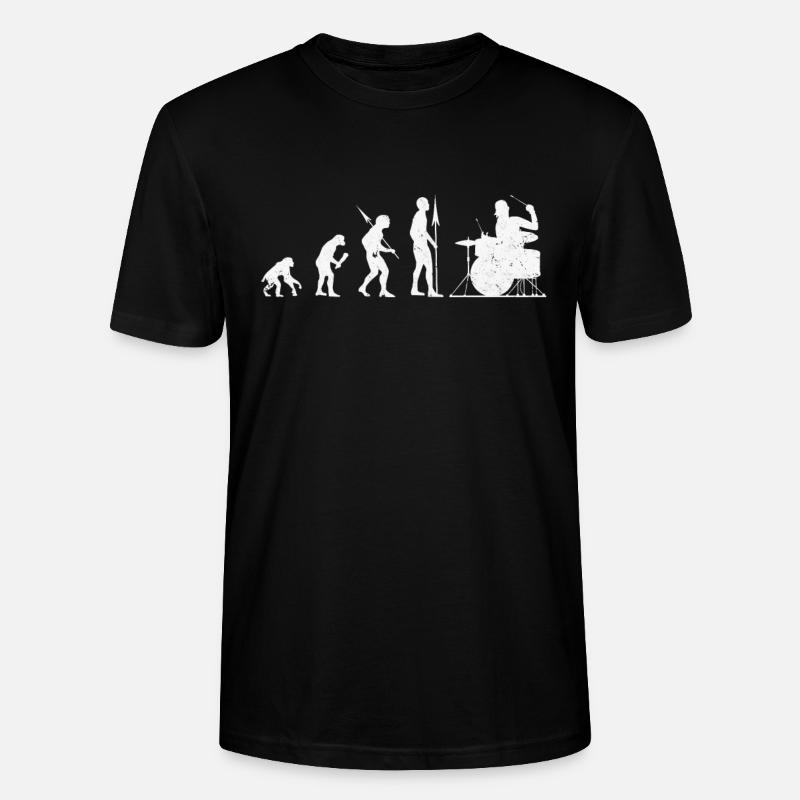 Evolution du batteur - T-shirt bio CRAFTER Stanley Stella Unisexe - noir