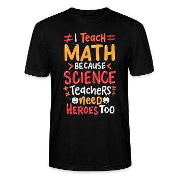 Mathématiques mathématiques - T-shirt bio CRAFTER Stanley Stella Unisexe - noir - Devant - Alina (178cm) & Michal (187cm)