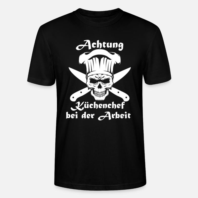 Küchenchef bei der Arbeit - Stanley/Stella Unisex Bio-T-Shirt CRAFTER - Schwarz