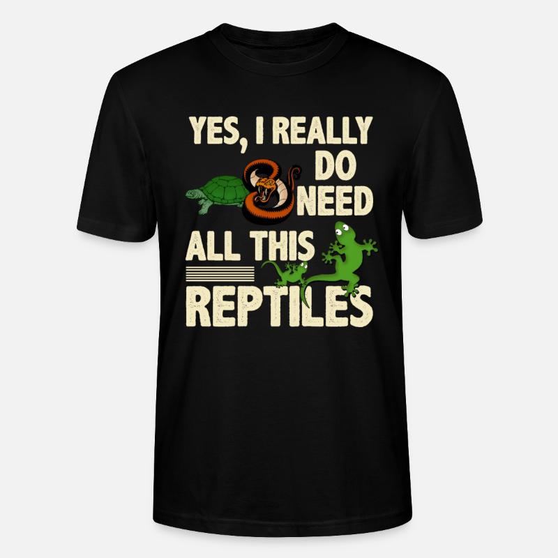 Gecko Eidechse - Stanley/Stella Unisex Bio-T-Shirt CRAFTER - Schwarz