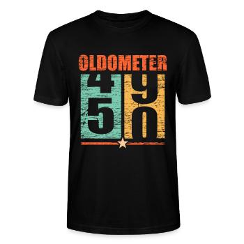 50. Geburtstag - Stanley/Stella Unisex Bio-T-Shirt CRAFTER - Schwarz - Vorne - Alina (178cm) & Michal (187cm)