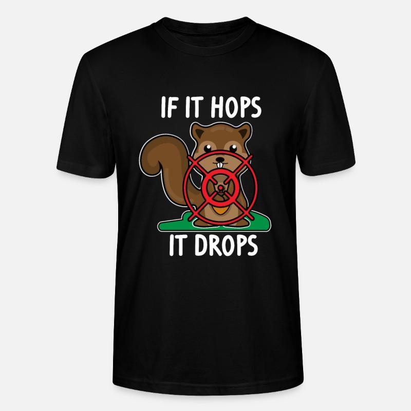 Eichhörnchenjäger Eichhörnchen Nagetier-Witze - Stanley/Stella Unisex Bio-T-Shirt CRAFTER - Schwarz