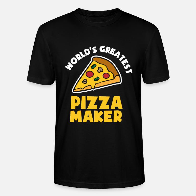 Pizzabäcker Pizzalover-Geschenk - Stanley/Stella Unisex Bio-T-Shirt CRAFTER - Schwarz
