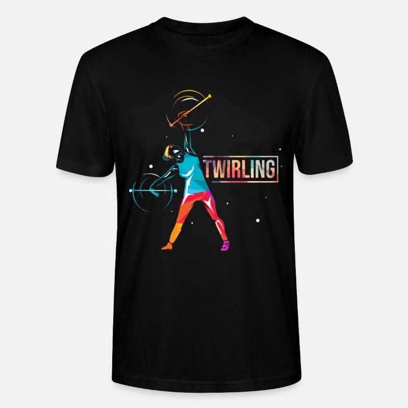 Podarunek Baton Twirling - Ekologiczna koszulka typu unisex Stanley/Stella CRAFTER - czarny