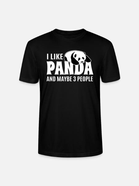 panda - Stanley/Stella CRAFTER Unisex Organic T-Shirt - black