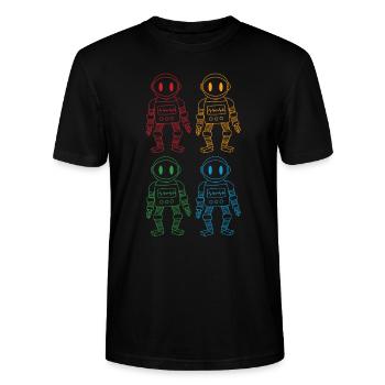Robot - T-shirt bio CRAFTER Stanley Stella Unisexe - noir - Devant - Alina (178cm) & Michal (187cm)