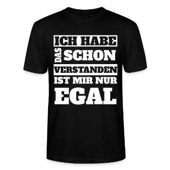 Ich habe das schon Verstanden - Stanley/Stella Unisex Bio-T-Shirt CRAFTER - Schwarz - Vorne - Alina (178cm) & Michal (187cm)