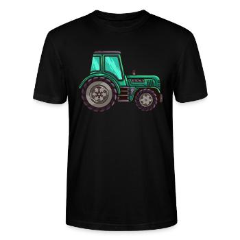 Tractor tractors - Stanley/Stella CRAFTER Unisex Organic T-Shirt - black - Front - Alina (178cm) & Michal (187cm)