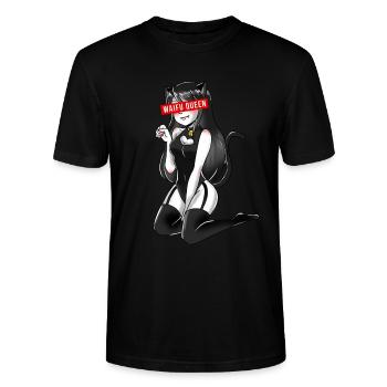 Waifu Anime Neko Queen - T-shirt bio CRAFTER Stanley Stella Unisexe - noir - Devant - Alina (178cm) & Michal (187cm)