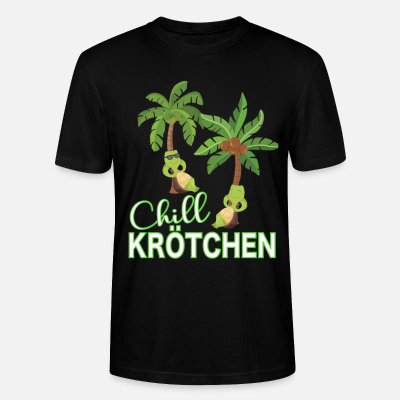 Chillkrötchen Schildkröte Lustiges Design - Stanley/Stella Unisex Bio-T-Shirt CRAFTER - Schwarz