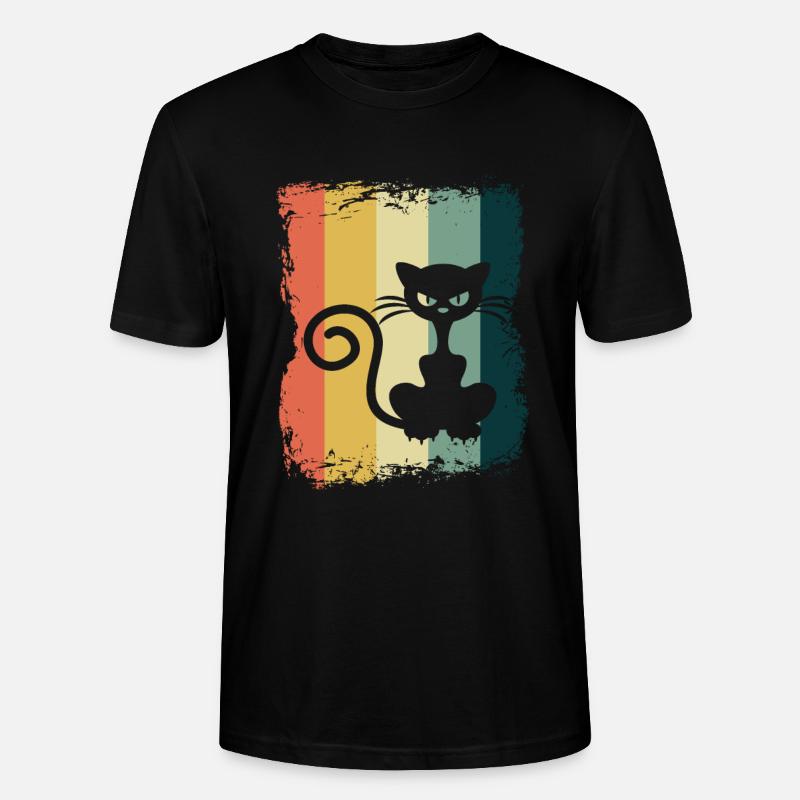 Katze - Stanley/Stella Unisex Bio-T-Shirt CRAFTER - Schwarz