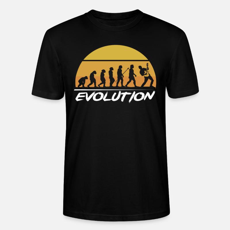 Guitar guitars evolution - Stanley/Stella CRAFTER Unisex Organic T-Shirt - black